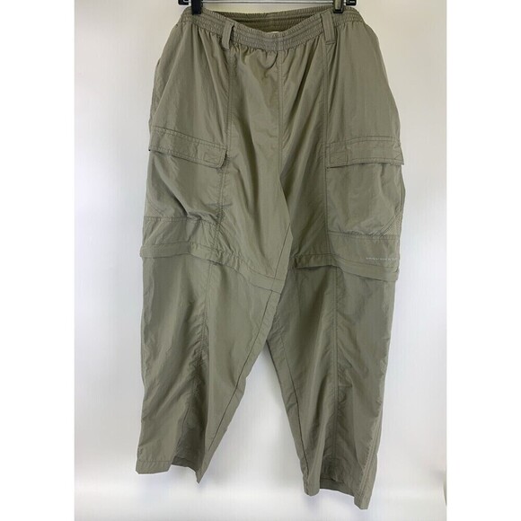 Columbia PFG Omni Shade Nylon Cargo Pants Drawstring Zip Off Leg Shorts Mens XXL - Picture 2 of 13